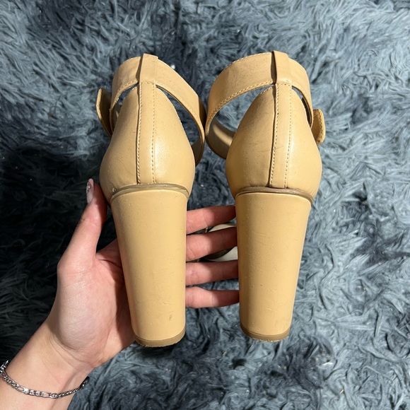 Shoe Cult By Nasty Gal Chunky Heels - Nude - Picture 4 of 4